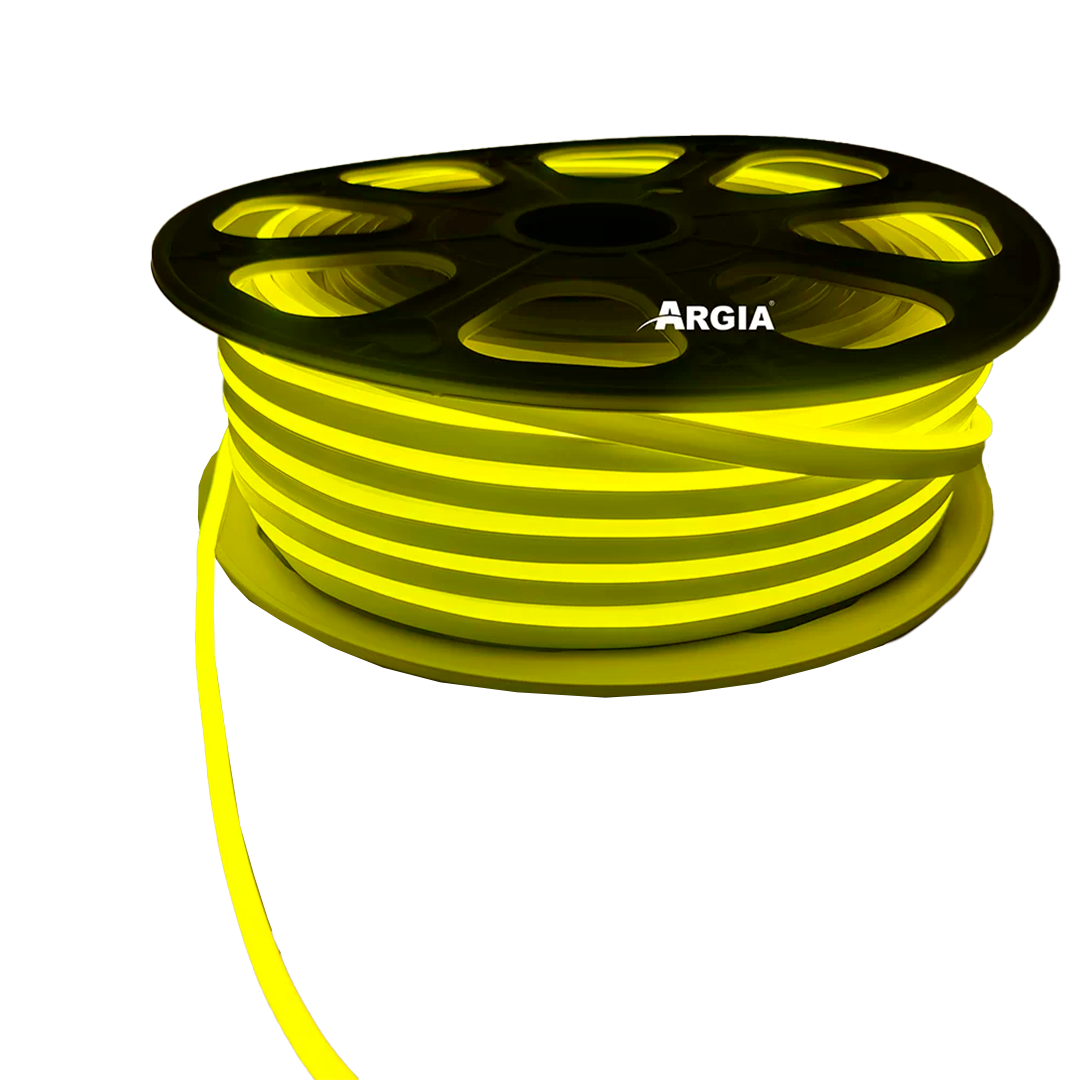 Neon Flex LED 9W 12V – Amarelo Limão - sem fundo